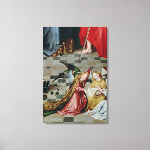 Die sieben Freuden am JungfrauAltarpiece Leinwanddruck