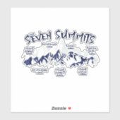 Die sieben Gipfel des Berges Aufkleber (Blatt)