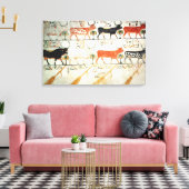 Die sieben himmlischen Kühe und der heilige Stier Leinwanddruck (Insitu (Wohnzimmer))