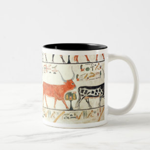 Die sieben himmlischen Kühe und der heilige Stier Zweifarbige Tasse