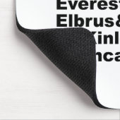 Die sieben höchsten Berge auf jedem Kontinent Mousepad (Ecke)