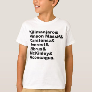Die sieben höchsten Berge auf jedem Kontinent T-Shirt