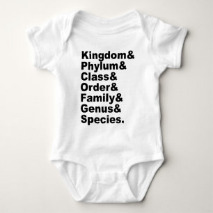 Die sieben Kategorien der biologischen Taxonomie Baby Strampler