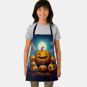 Die sieben Kürbis lachen zu Halloween Schürze (Insitu)