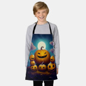 Die sieben Kürbis lachen zu Halloween Schürze (Getragen)