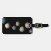 Die sieben Planeten der Erdgröße von Trappist-1 Gepäckanhänger (Vorderseite horizontal)