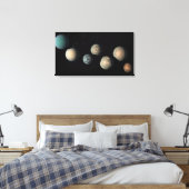 Die sieben Planeten der Erdgröße von Trappist-1 Leinwanddruck (Insitu (Schlafzimmer))