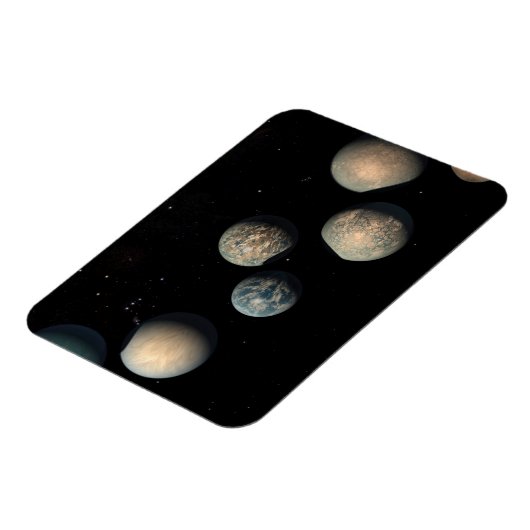 Die sieben Planeten der Erdgröße von Trappist-1 Magnet (Linke Seite)