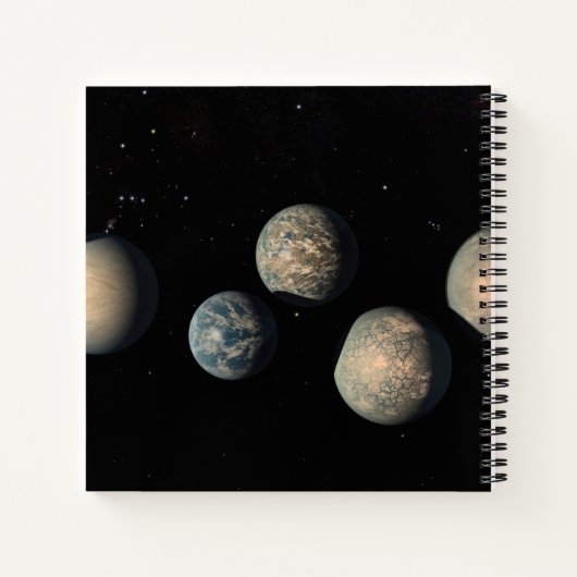 Die sieben Planeten der Erdgröße von Trappist-1 Notizblock (Rückseite)