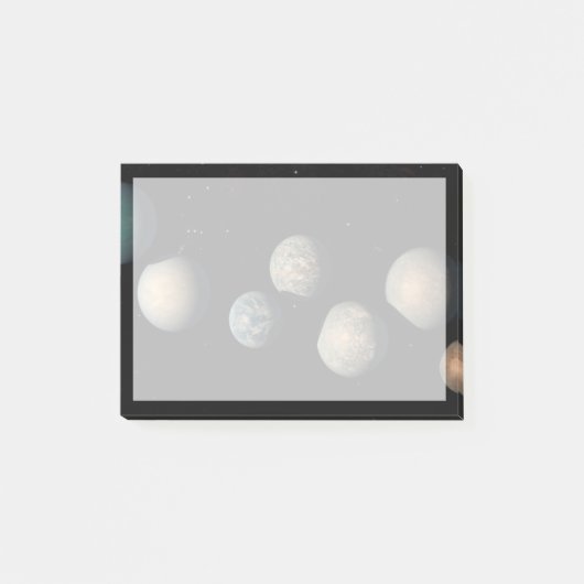 Die sieben Planeten der Erdgröße von Trappist-1 Post-it Klebezettel (Vorderseite)
