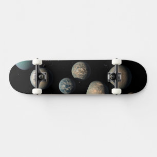 Die sieben Planeten der Erdgröße von Trappist-1 Skateboard