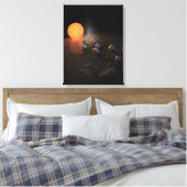 Die sieben Planeten von Trappist-1 sind im Orbit u Leinwanddruck (Insitu (Schlafzimmer))