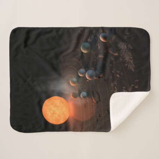 Die sieben Planeten von Trappist-1 sind im Orbit u Sherpadecke (Vorderseite (Horizontal))