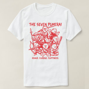 Die Sieben Pomerai - Pomeranian Samurai Parodie T-Shirt