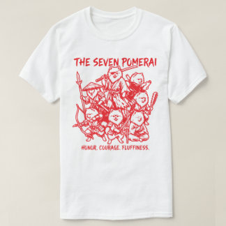 Die Sieben Pomerai - Pomeranian Samurai Parodie T-Shirt