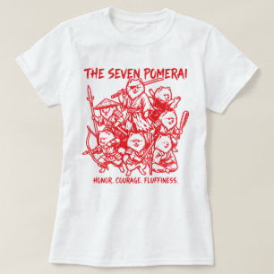 Die Sieben Pomerai - Pomeranian Samurai Parodie T-Shirt