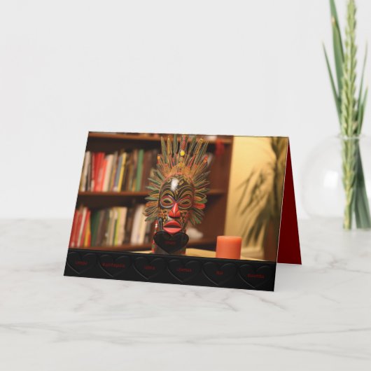 Die sieben Prinzipien des afrikanischen Erbes Dankeskarte (Vorderseite)