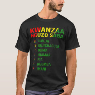 Die sieben Prinzipien von Kwanza - Nguzo Saba T-Shirt