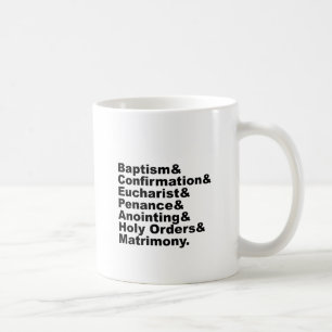 Die sieben Sakramente des Christentums und des Kat Kaffeetasse