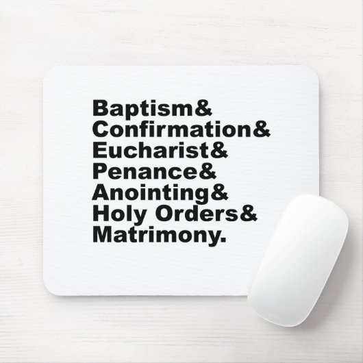 Die sieben Sakramente des Christentums und des Kat Mousepad (Mit Mouse)
