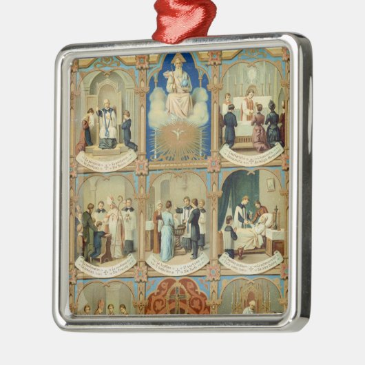 Die sieben Sakramente Silbernes Ornament (Links)