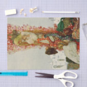 "Die sieben Schwäne" von Heirich Lefler Seidenpapier (Handwerk)