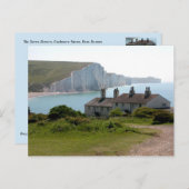 Die sieben Schwestern, Cuckmere Haven, Sussex Postkarte (Vorne/Hinten)