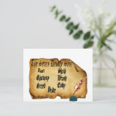 Die sieben tödlichen Sünden Postkarte (Stehend Vorderseite)