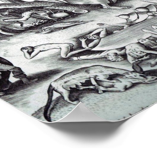 Die sieben Toten, Pieter Bruegel Poster (Ecke)