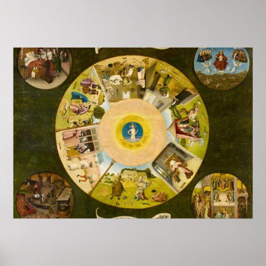 Die sieben Toten sitzen und die vier letzten Dinge Poster (Vorne)