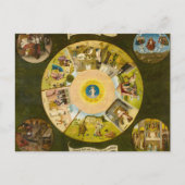 Die sieben Toten sitzen und die vier letzten Dinge Postkarte (Vorderseite)