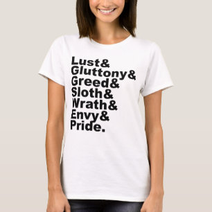 Die sieben Toten sitzen, wie es die Bibel populär  T-Shirt