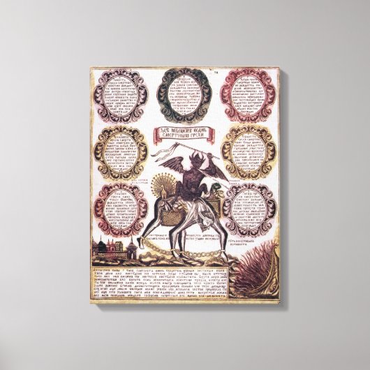 Die sieben Toten Sünden (Gravieren) Leinwanddruck (Vorderseite)