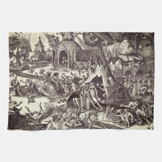 Die sieben toten Sünden - Lust Geschirrtuch (Horizontal)