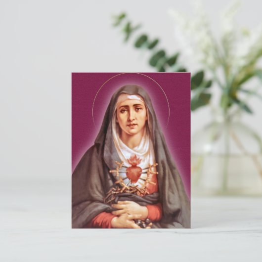 Die Sieben Trauern widmen sich der gesegneten Jung Postkarte (Stehend Vorderseite)