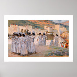 Die sieben Trumpets von Jericho von James Tissot Poster