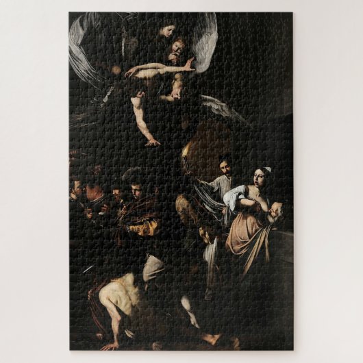 Die sieben Werke der Gnade (1607) von Caravaggio Puzzle (Vertikal)