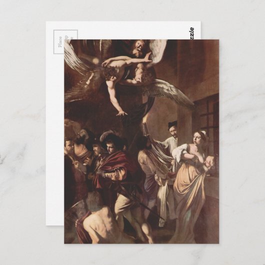 Die sieben Werke von Caravaggio Postkarte (Vorne/Hinten)