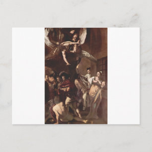 Die sieben Werke von Caravaggio Postkarte