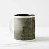 Die sieben Wunder der Welt Zweifarbige Tasse (Vorderseite Links)