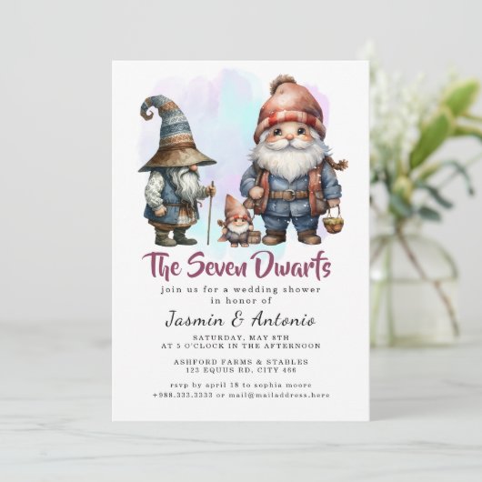 Die sieben Zwerge Einladung (Stehend Vorderseite)