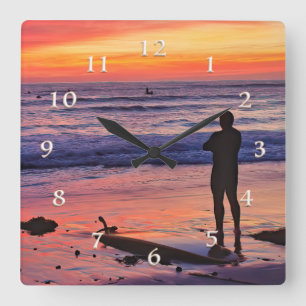 DIE SIEBTE WELLE QUADRATISCHE WANDUHR