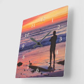 DIE SIEBTE WELLE QUADRATISCHE WANDUHR (Winkel)