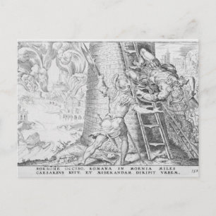 Die Siege von Charles V, 1527 Postkarte