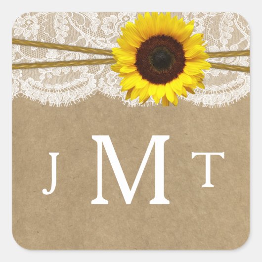 Die Siegel der Kraft-, Spitzen- und Sonnenblumen-K Quadratischer Aufkleber (Vorderseite)