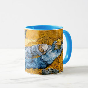Die Siesta (1890) Landschaft Schöne Kunst Van Gogh Tasse