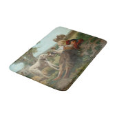 Die Siesta des Goatherder Girl's (von Carlo Ademol Badematte (Schrägansicht)