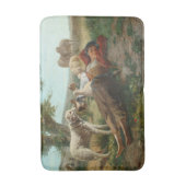 Die Siesta des Goatherder Girl's (von Carlo Ademol Badematte (Vorderseite Vertikal)