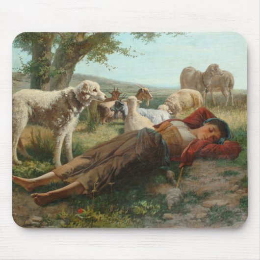 Die Siesta des Goatherder Girl's (von Carlo Ademol Mousepad (Vorne)