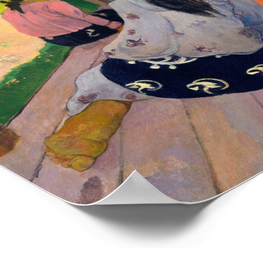 Die Siesta | Paul Gauguin Poster (Ecke)